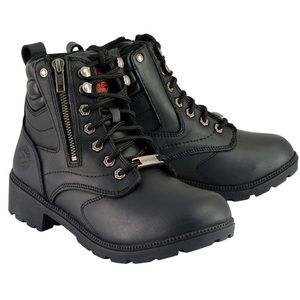 Milwaukee Leather Women's Lace-Up Motorcycle Boots